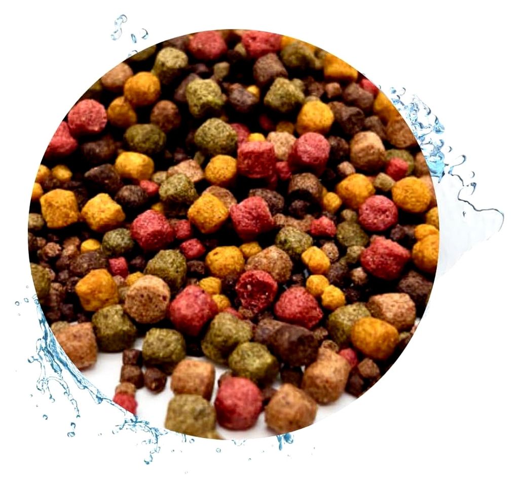 Warnick's Koifutter 10-Sorten-Mix mit Spirulina - 5 L, 3-6 mm - Fischfutter für Koi und Zierfische - schwimmend und sinkend, gut verdaulich