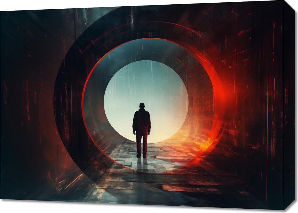 Bild 70x50cm Portal zur Welt