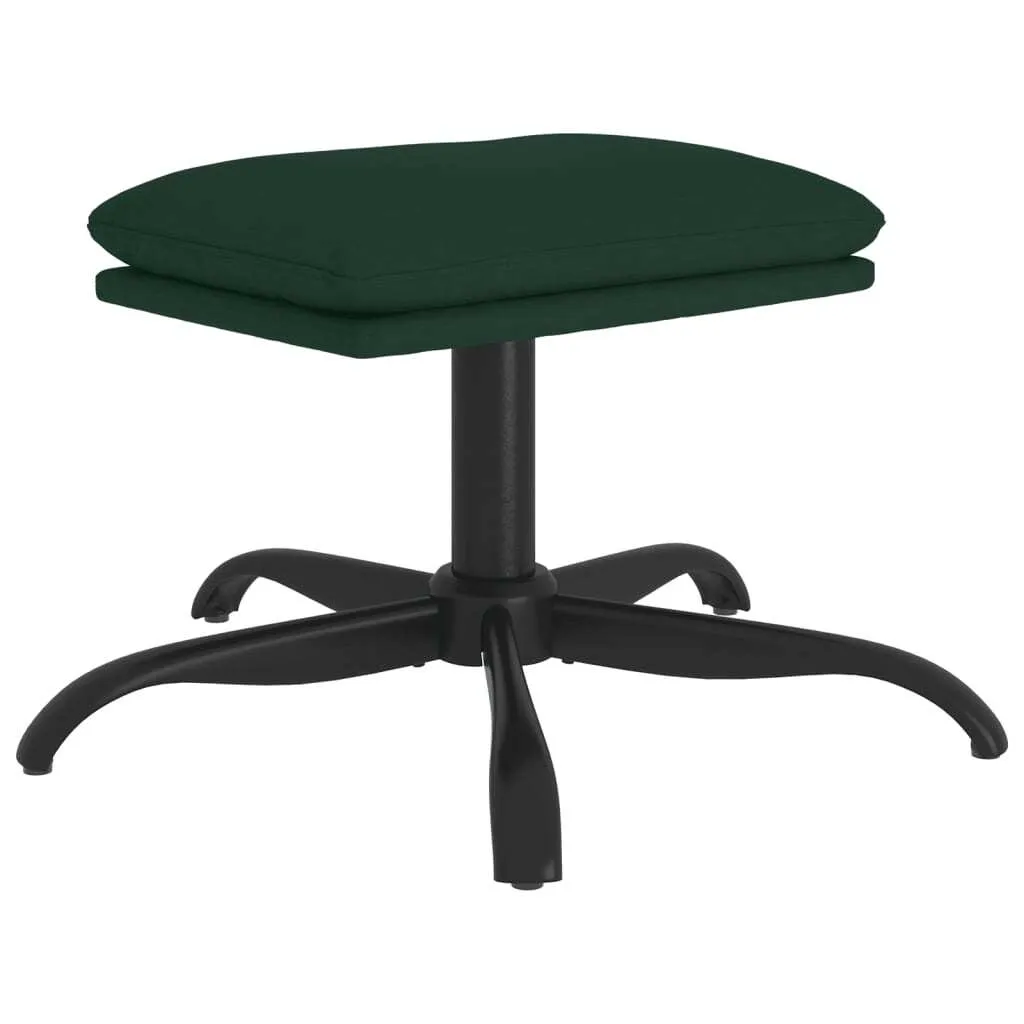 SYFAX™ Sgabello Poggiapiedi 60x60 cm Verde Scuro - Tessuto Resistente