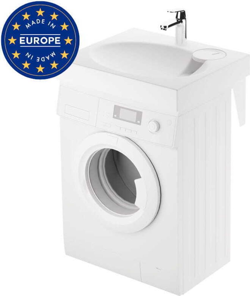 Aufsatzwaschbecken, CLARO, Waschtisch, für Waschmaschinen, Tiefe, der Waschmaschine, max 47cm + Siphon
