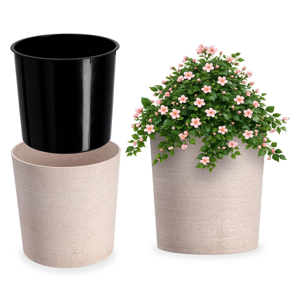 KADAX Blumentopf mit Holzspänen "Lecce", Blumentopfschutz, Produktbild 