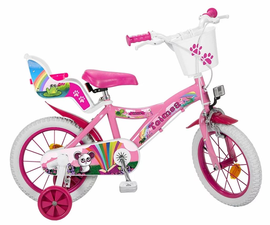 14 Zoll Kinderfahrrad Fahrrad My Dream Mädchen Bike purpur mit Körbchen 