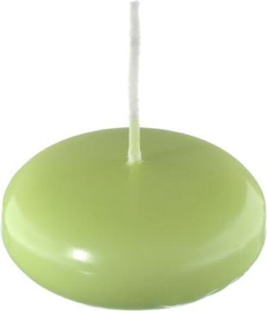 Schwimmkerzen Lime 24 x Ø 60 mm, 20 Stück