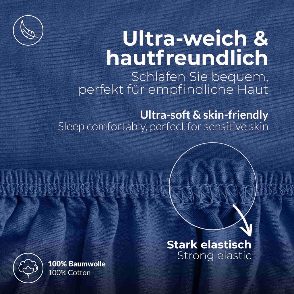 Jersey prostěradlo 60x120 - 70x140 cm, 100% bavlněné ložní Obrázek produktu 