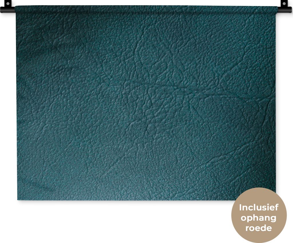 MuchoWow Wandteppich Wandbehang Leder - Lederoptik - Grün - Blau 60x45 cm Tapisserie Dekoration Wandtuch - Das Schlafzimmer