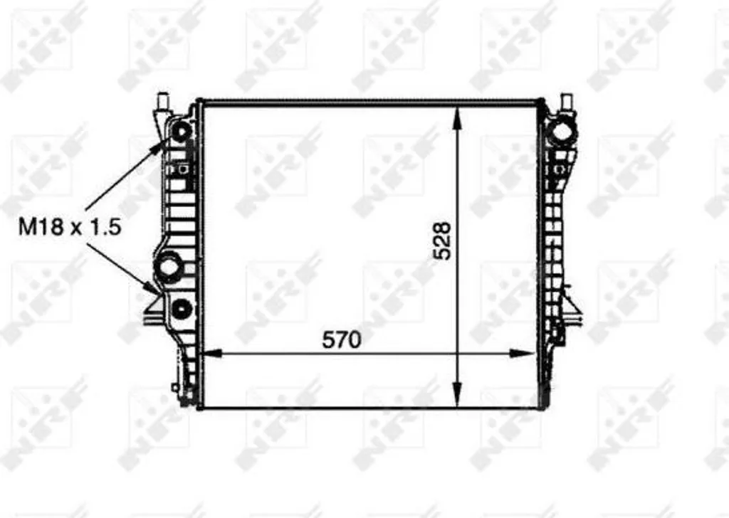 NRF 53805 Radiateur Moteur OE C2C1448 pour S-Type XF et XJ Berline