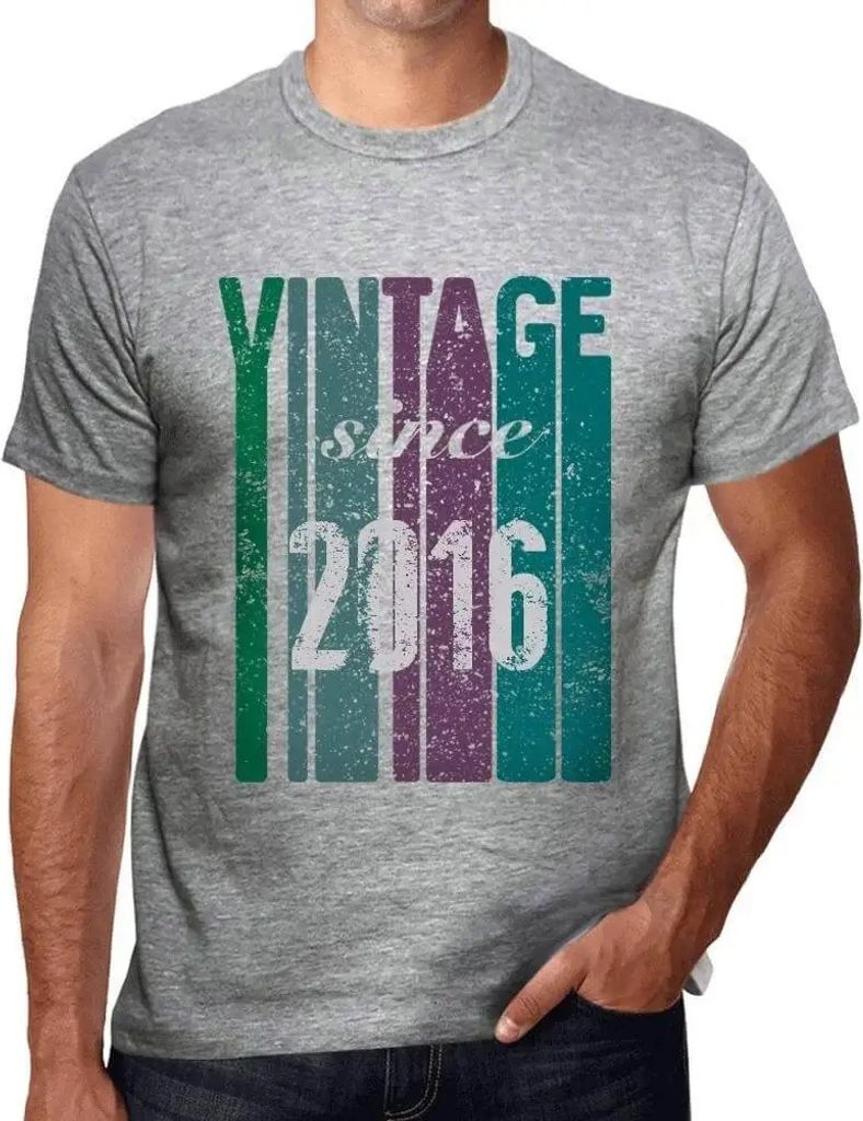 Herren Grafik T-Shirt Jahrgang seit 2016 – Vintage Since 2016 – Geschenk 8. Geburtstag Jahrestag 8 Jahre Jubiläum 8 Jährige Mann Jahrgang 201...