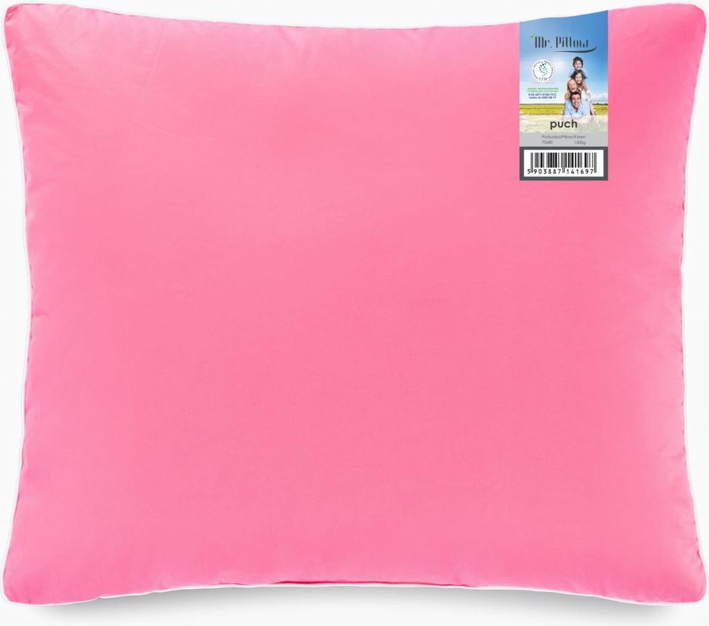 Gänsedaunenkissen 70x80 rosa