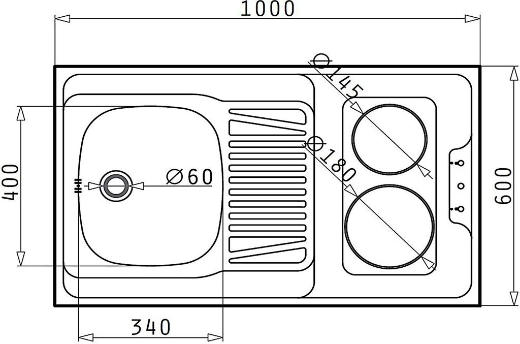 PYRAMIS 140118601 Kryt spíže (100X60) 1B 1D Elektrický / Obrázek produktu 3