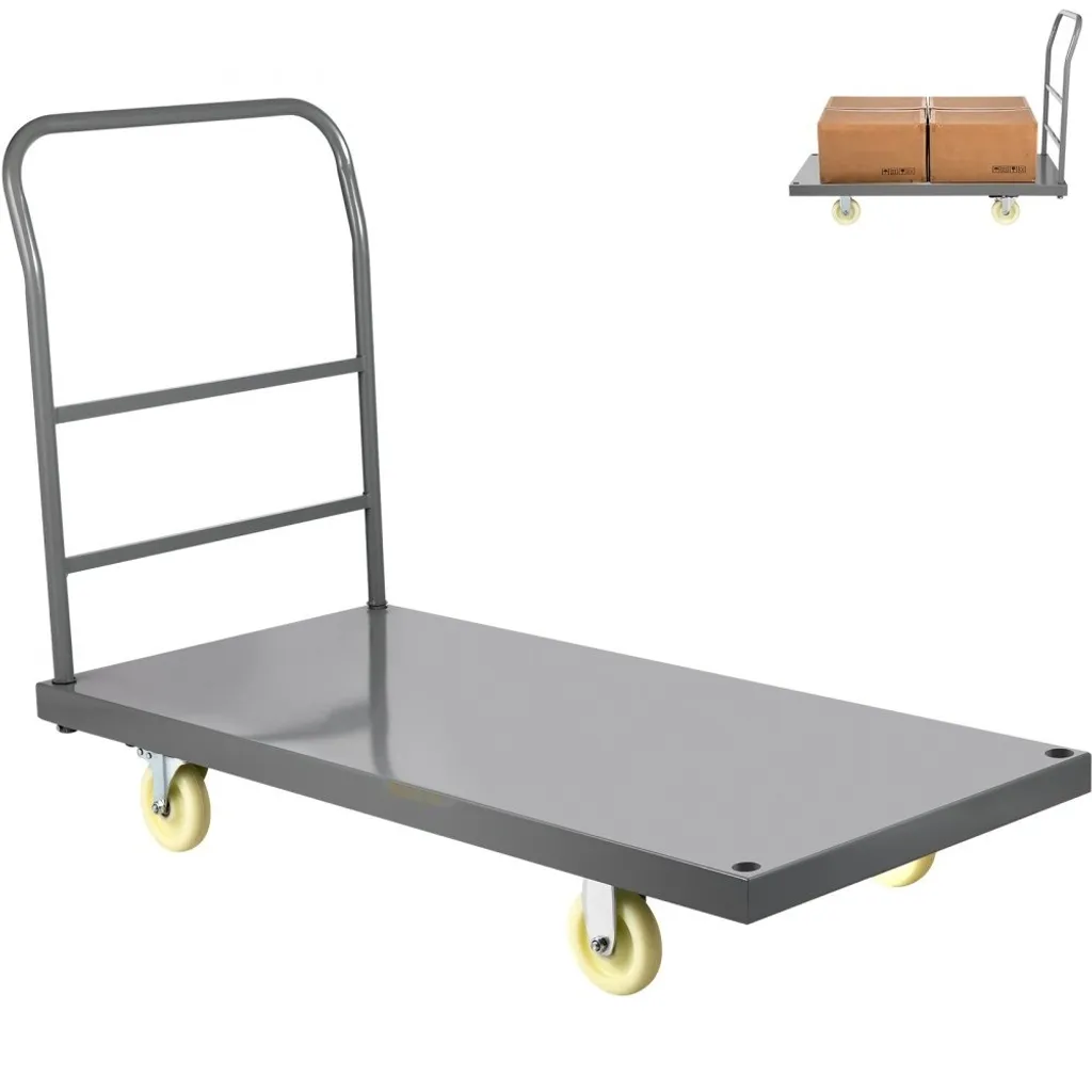 Chariot de transport pliable professionnel surface antidérapante métal