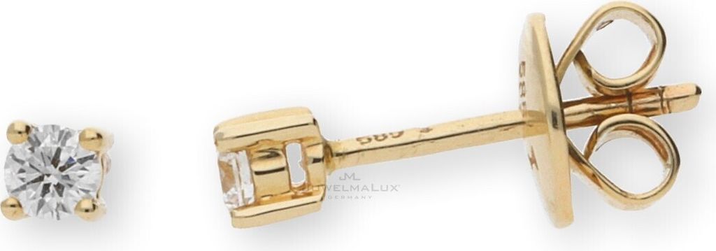 JuwelmaLux Ohrstecker 585 Gelbgold mit Brillant 0,15 Carat JL10-06-0466