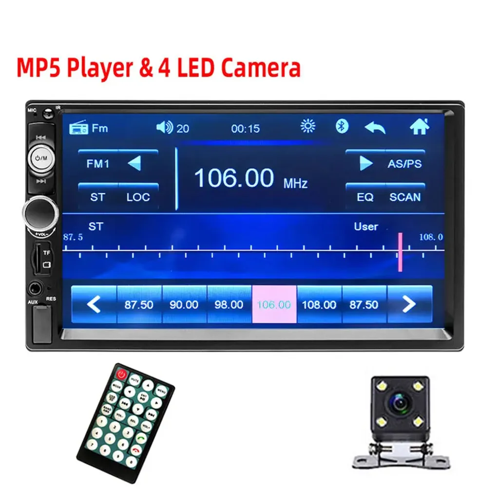 Lecteur Multimédia Voiture Android Mirrorlink et Bluetooth avec Caméra
