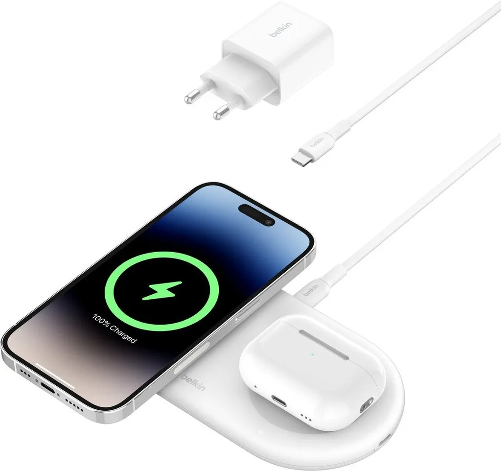 Station de Charge Magnétique Qi2 Belkin 15W pour iPhone et AirPods