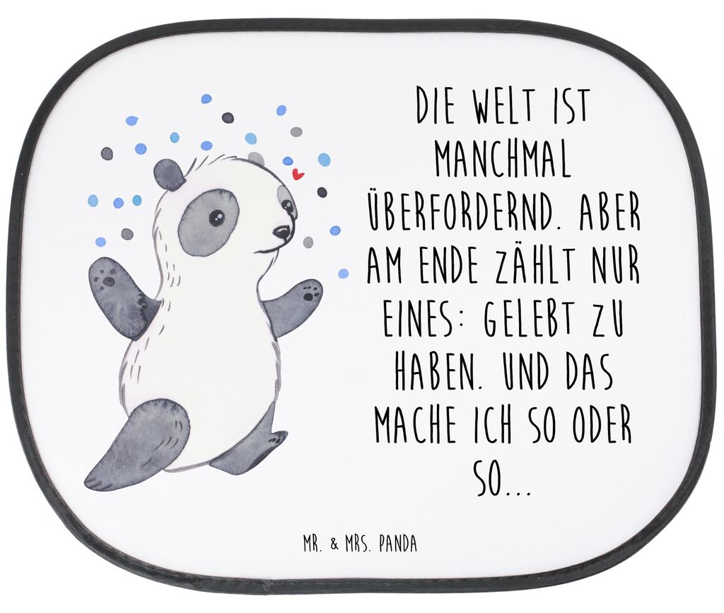 Mr. & Mrs. Panda Sonnenschutz Auto Panda Bipolar - Weiß - Geschenk, Seitenscheibe, pkw, hitzeschutz, für, Bipolare Störung