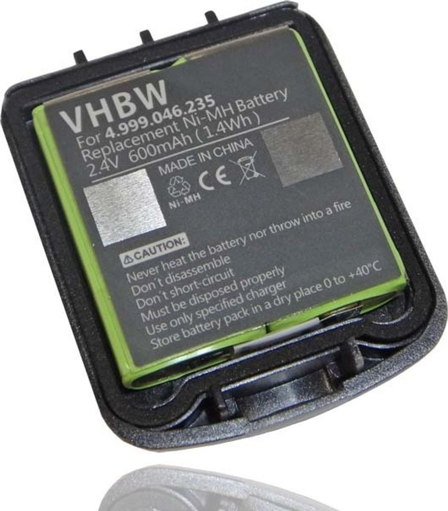 vhbw Akku kompatibel mit DeTeWe Integral D3 schnurlos Festnetz Telefon (600 mAh, 2,4 V, NiMH) Silber
