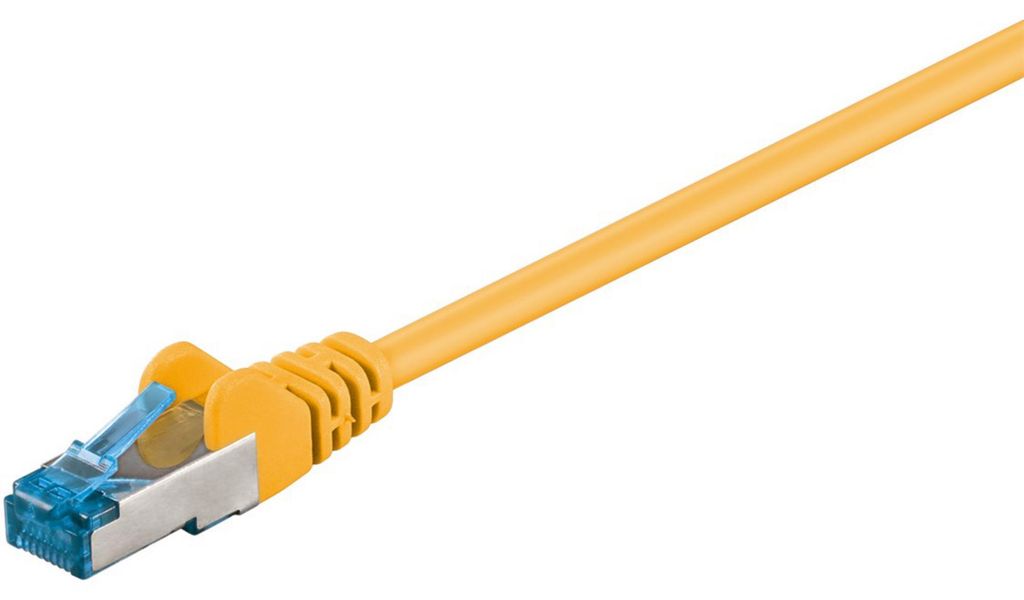 goobay Câble patch Cat 6a S/FTP PIMF jaune 0,5 m Image du produit 