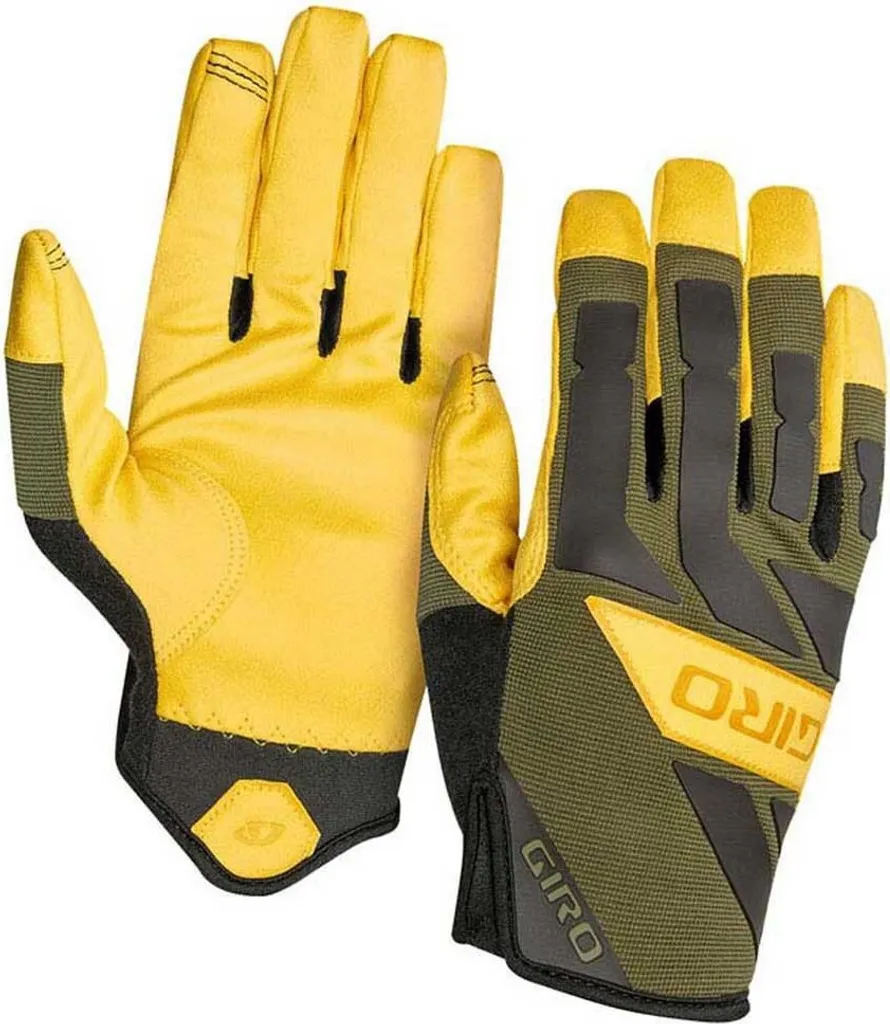 Gants Giro Trail Builder Jaune L pour Homme - Protection VTT Robuste