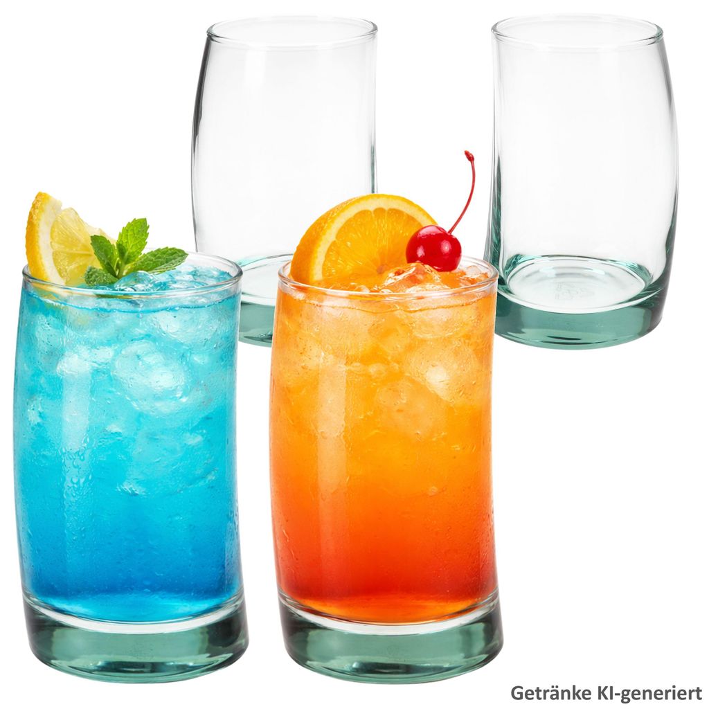 Sail 4er Set Trinkgläser 210ml Recycling-Glas 4 Pers Wasser-Glas