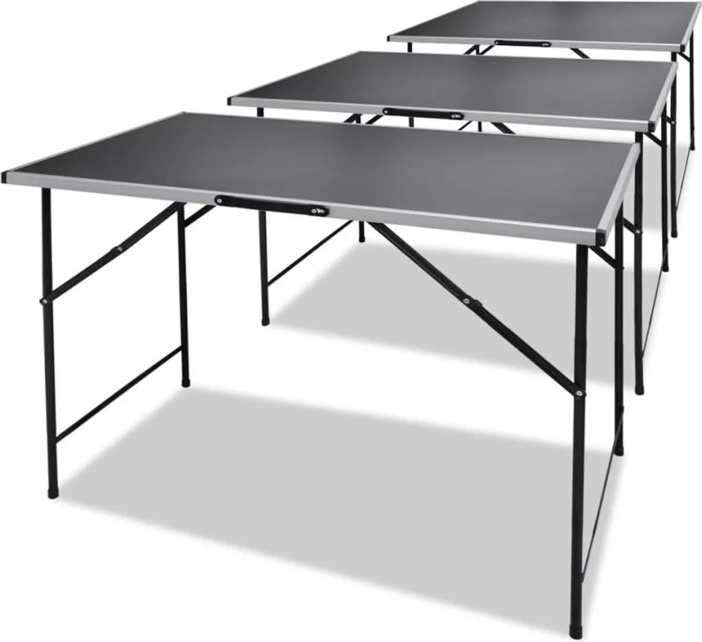 Tables à tapisser 3 pièces structure aluminium et plateau MDF stable