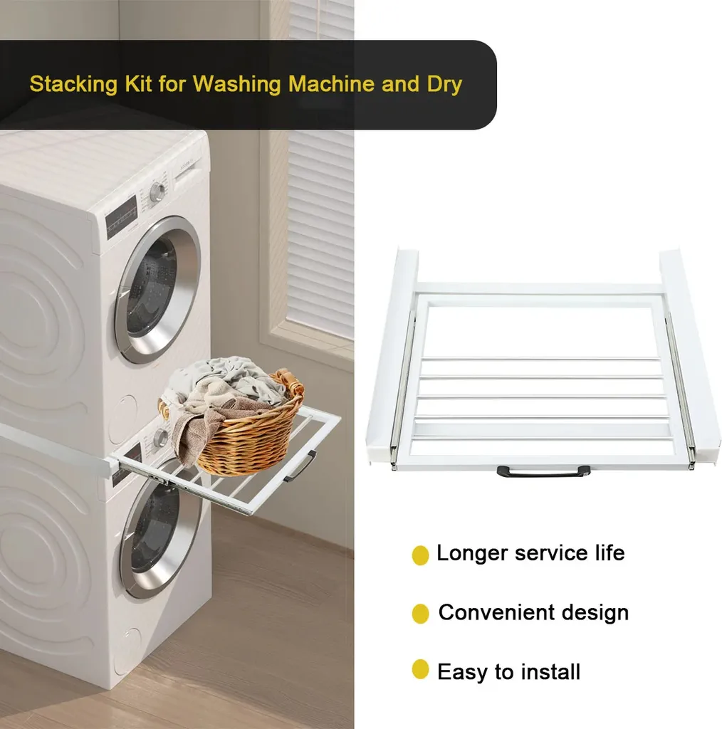 Cadre de superposition pour lave-linge et sèche-linge avec tablette - 2