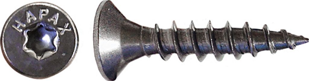 Edelstahl Schrauben 5.5 x 30 mm für Terrassendielenhalter Wovar und Hapax - Schachtel 200 Stück