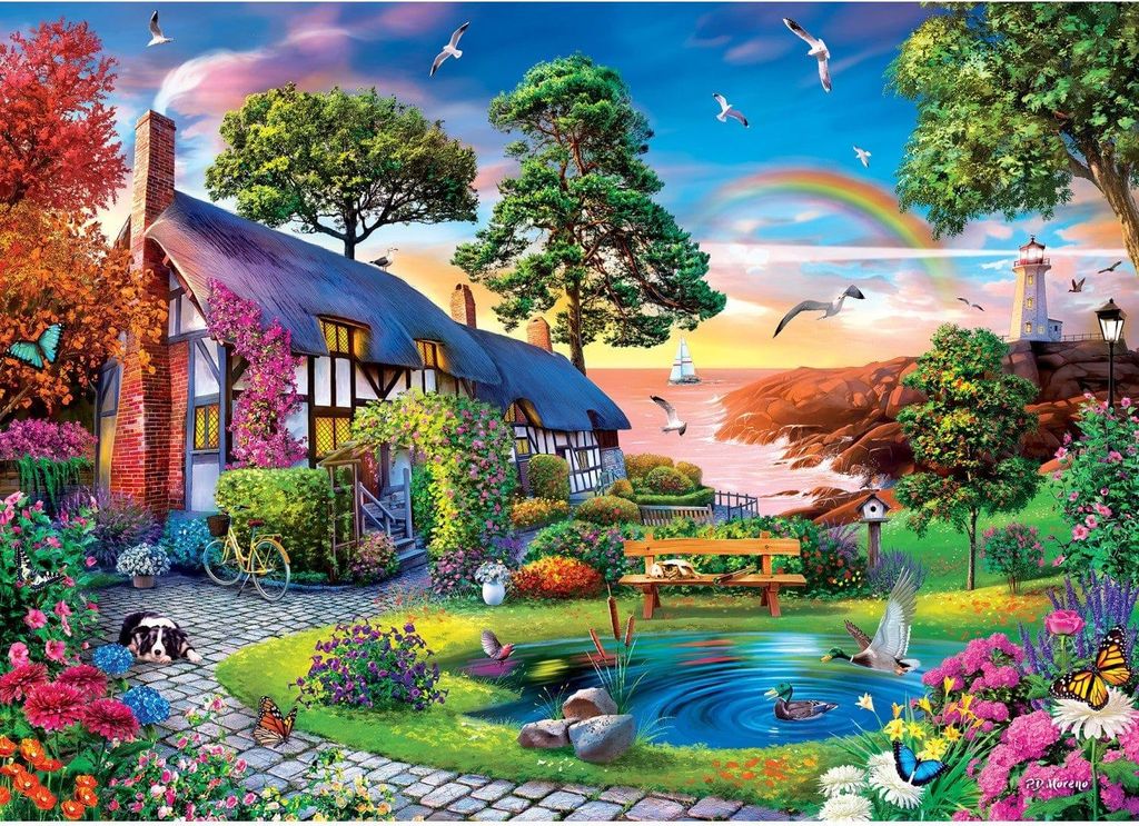 Master Pieces Puzzle Tranquility Rainbow Retreat 1000 Image du produit 