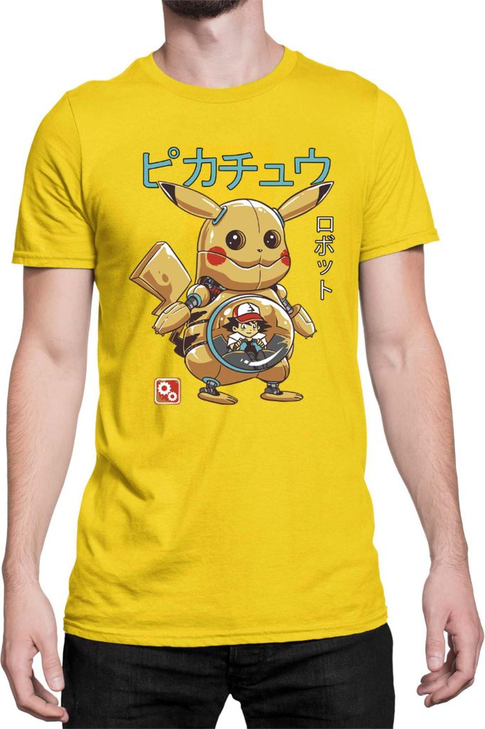 Herren T-Shirt Japan Manga Anime Comics Pokemon 042, Man L / Gelb