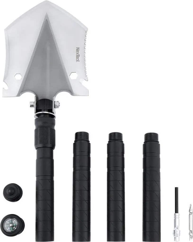 Pelle de camping multifonction NexTool NE0114 pour bivouac et survie