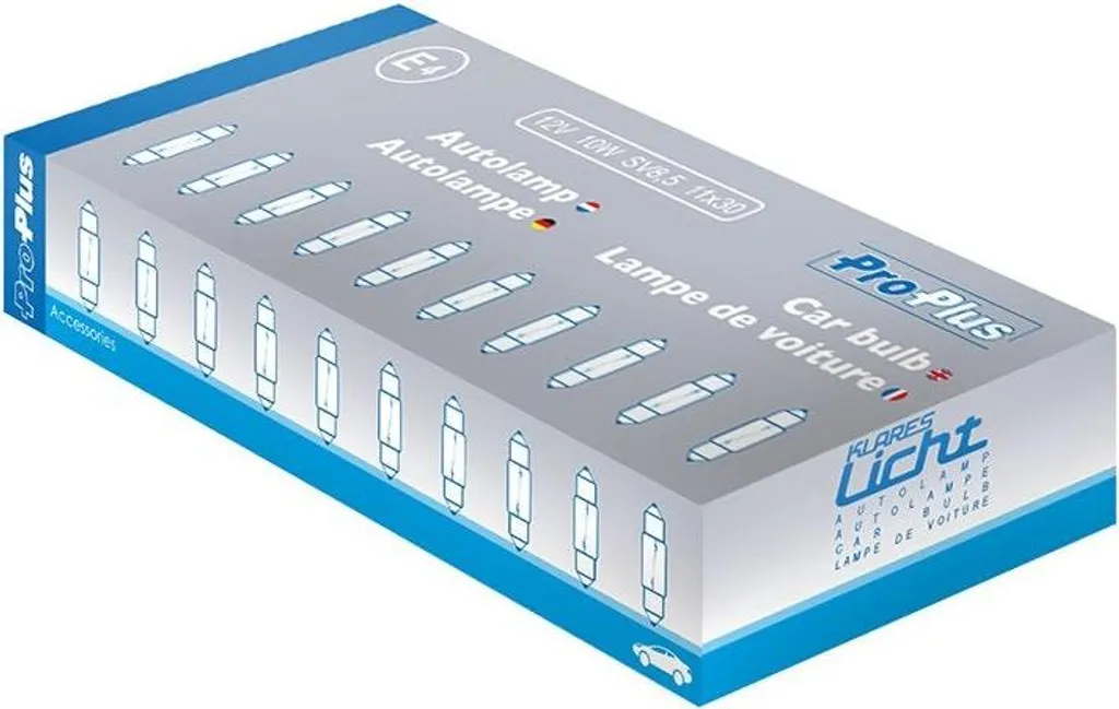 Lampadina Auto 12V 10W SV8.5 11x30mm | Siluro per Interni e Targa