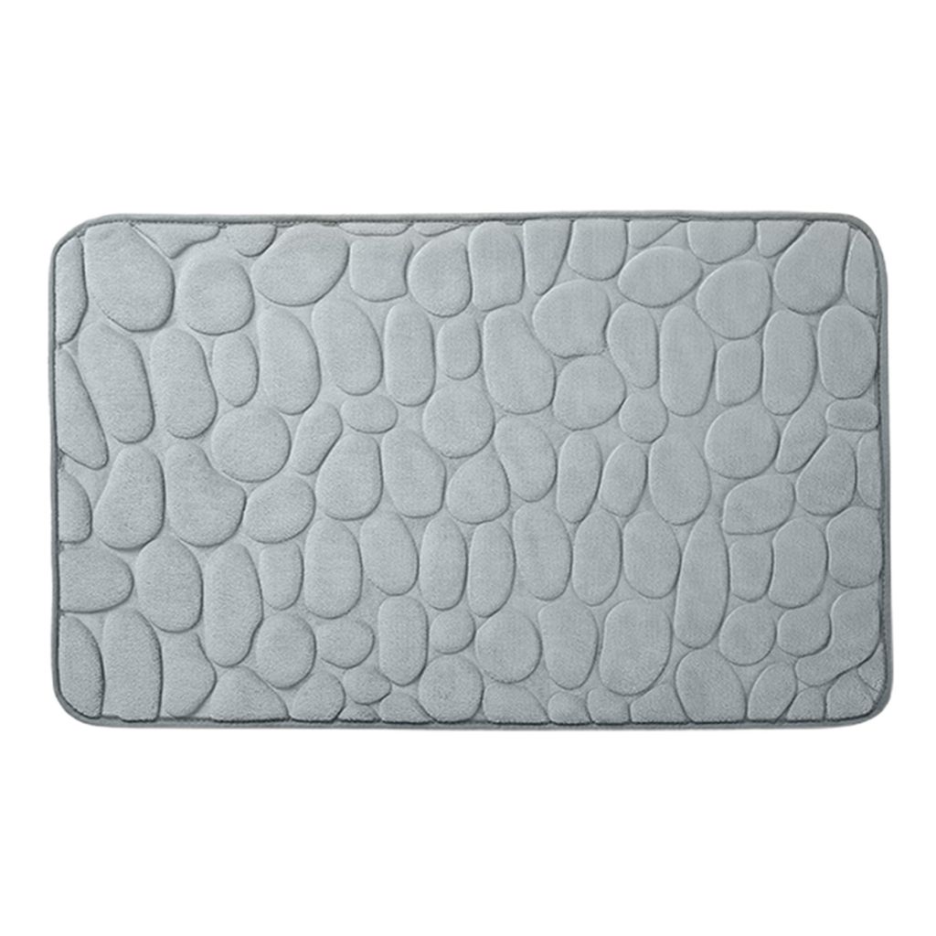 Bodenteppiche einfach sauberes Wasser absorbierende Feste Farbe Anti-Rutsch-Eingangstür Bad für Zuhause-Grau ,Größen:50*80cm