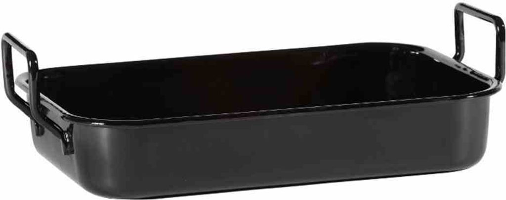 KrÜger 906681 Auflaufform emailliert schwarz 36 x 25,5 x 7 cm