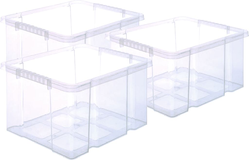BigDean 3x Stabile Kunststoffbox Eurobox (Dreh Stapelbar) Produktbild 