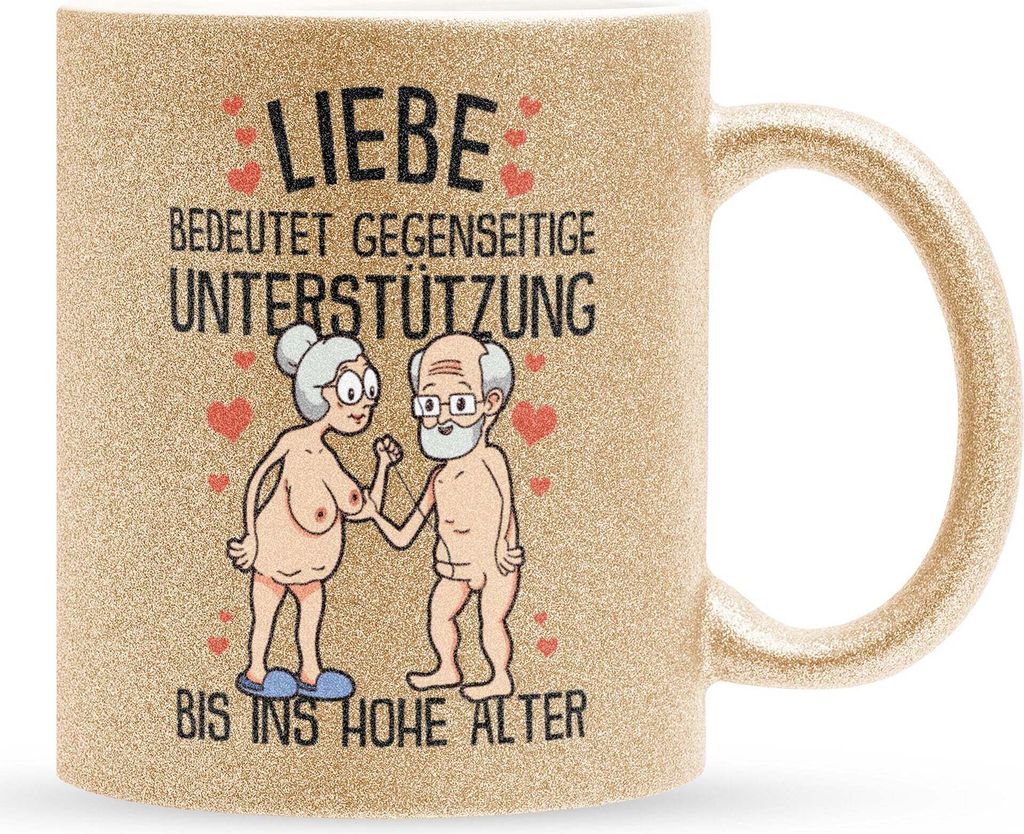 22Feels Glitzertasse Gold Paar Jahrestag Geschenk Hochzeitstag Ehefrau Ehemann Valentinstag Sie Ihn Freund Freundin Geburtstag Weihnachten Liebe Pa...