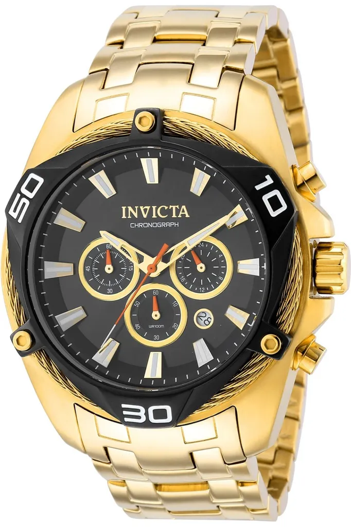 Orologio Invicta 38570 Bolt Men 50mm Black Dial Steel - Urban Style
