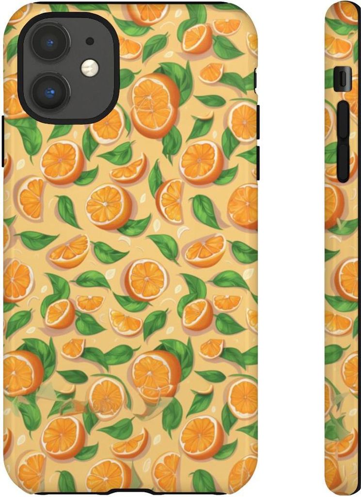 Fröhliches Orangenmuster – Hülle Kompatibel mit iPhone 11
