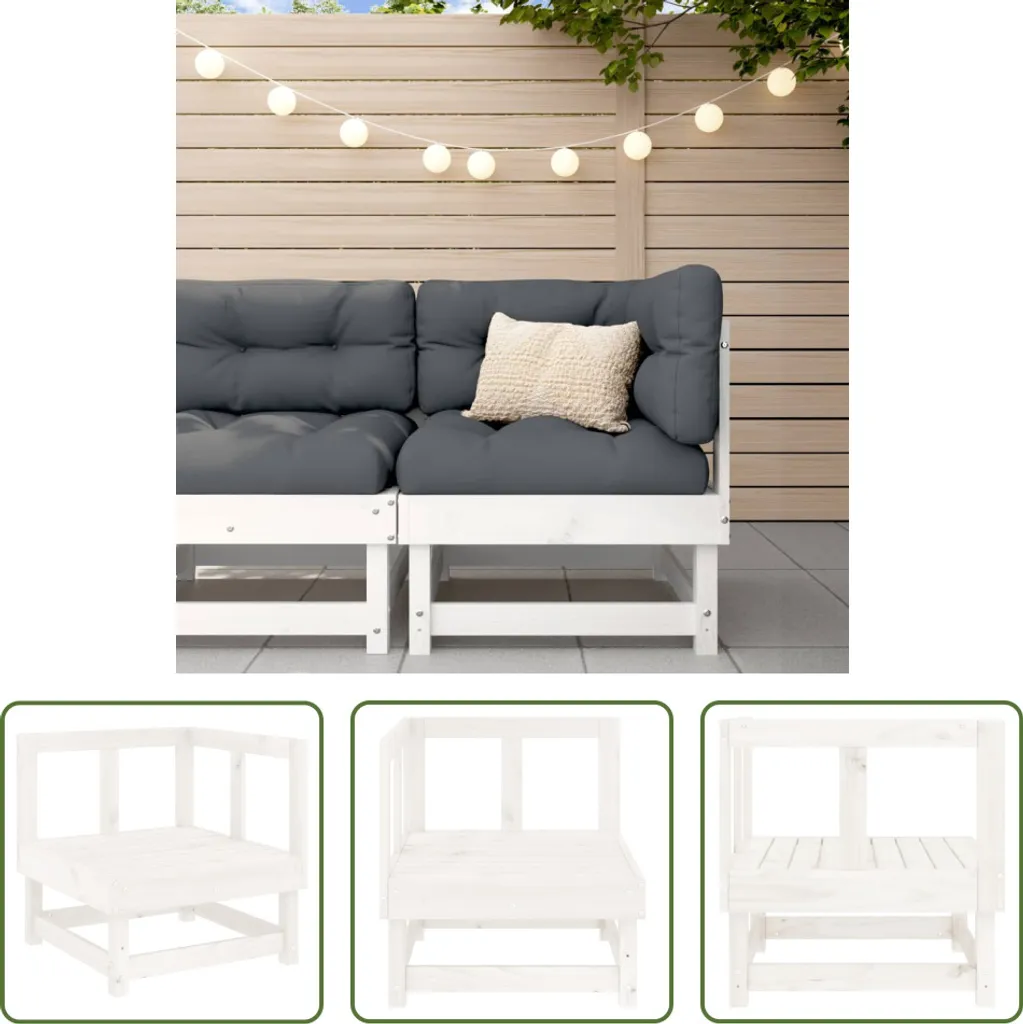 Divano Esterno Angolare Legno Bianco The Living Store Design