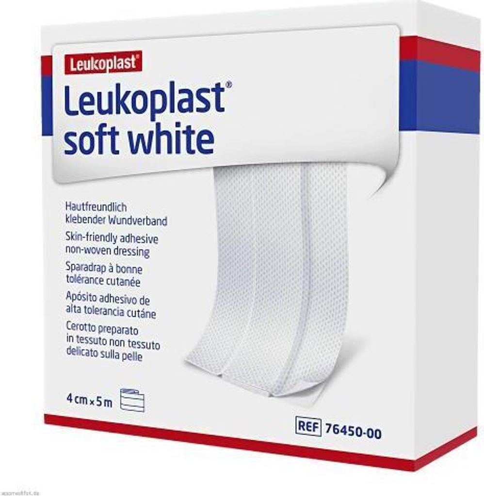 Leukoplast soft white Pflaster 4 cmx5 m Rolle 1 St