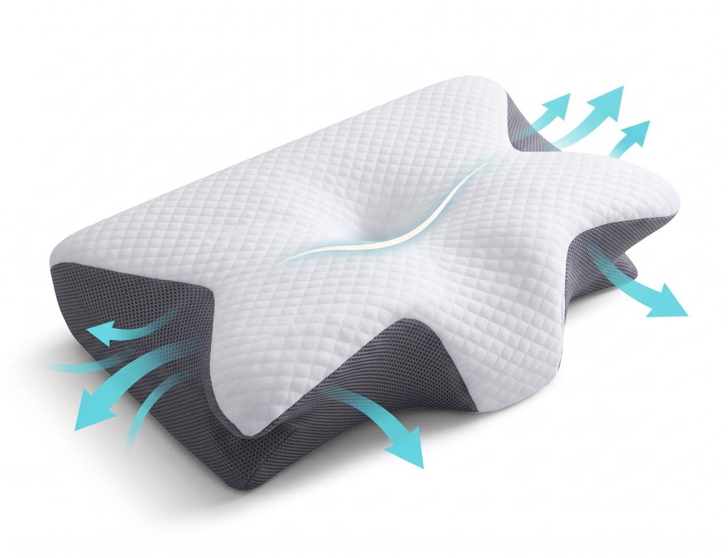 Ergonomisches Therapie-Nackenkissen aus Memory Foam, Produktbild 