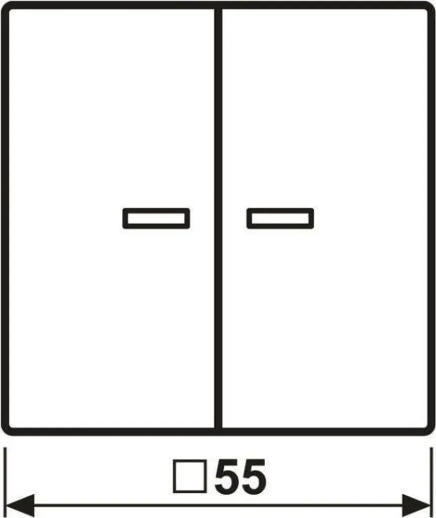 Commande murale sans fil Jung HOME BTA17102SWM double touche connectée