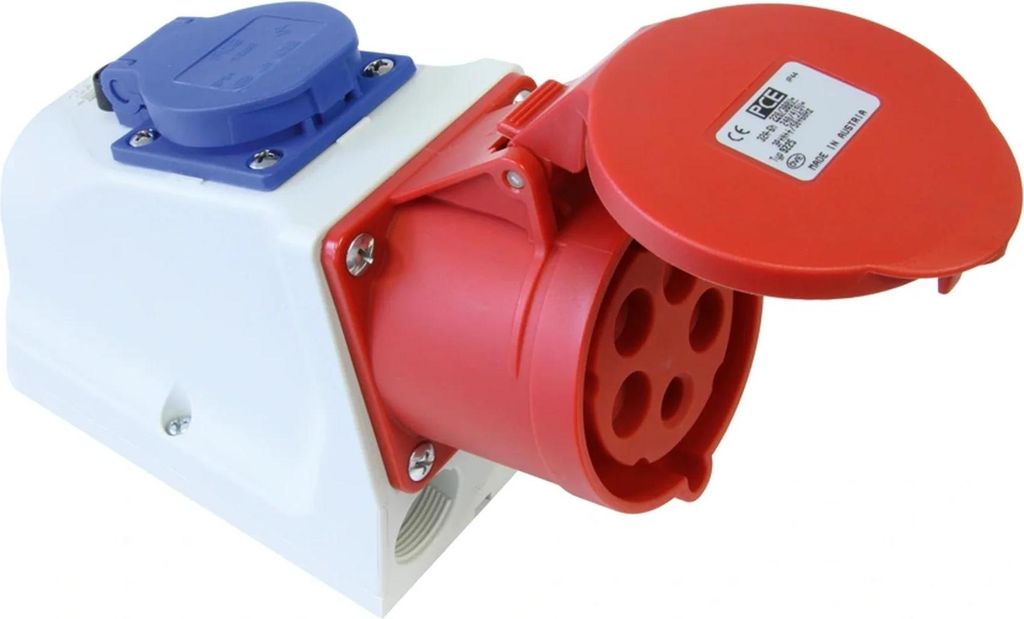 Presa a muro PC ELECTRIC COMBO CEE, 16 A, 5p, 6h, presa con Immagine del prodotto 