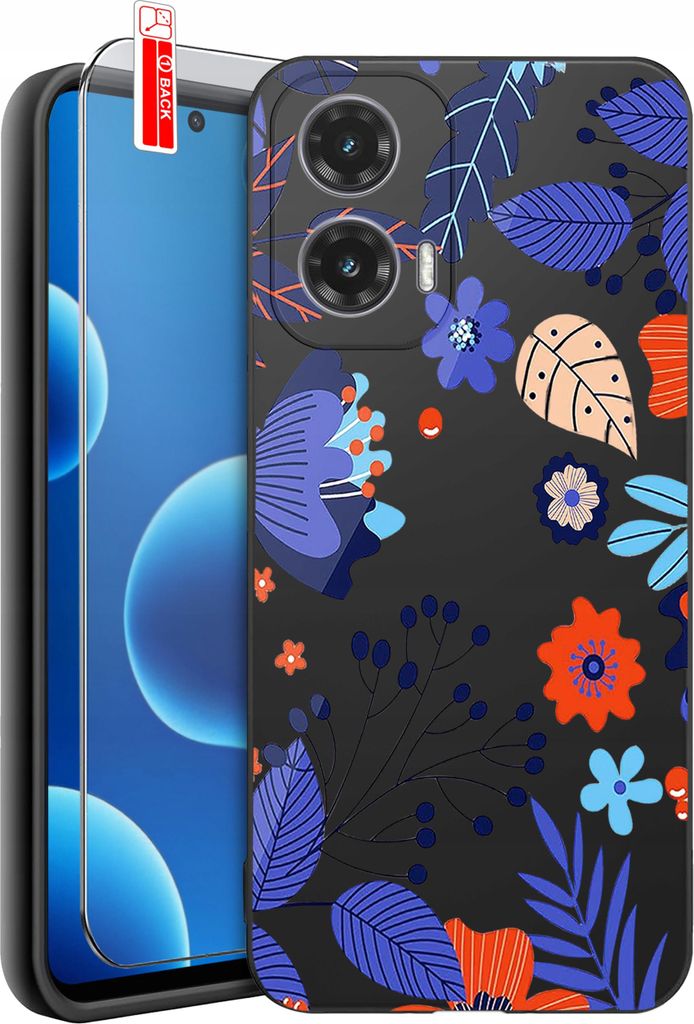 Hülle für Motorola Moto G45 5G | Designs | Mattes Silikonetui + 9H-Glas