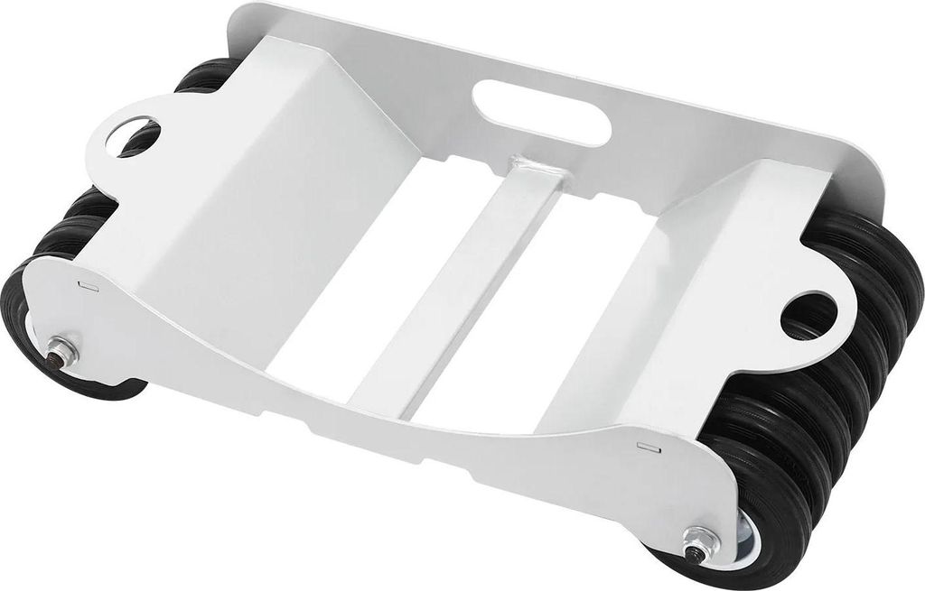 Auto/Lkw Reifendolly - Radroller - Tragfähigkeit 2041 kg - 14 Räder - Maße 60×32,9×17 cm - Stahl 4 mm - Feste Räder - Silber