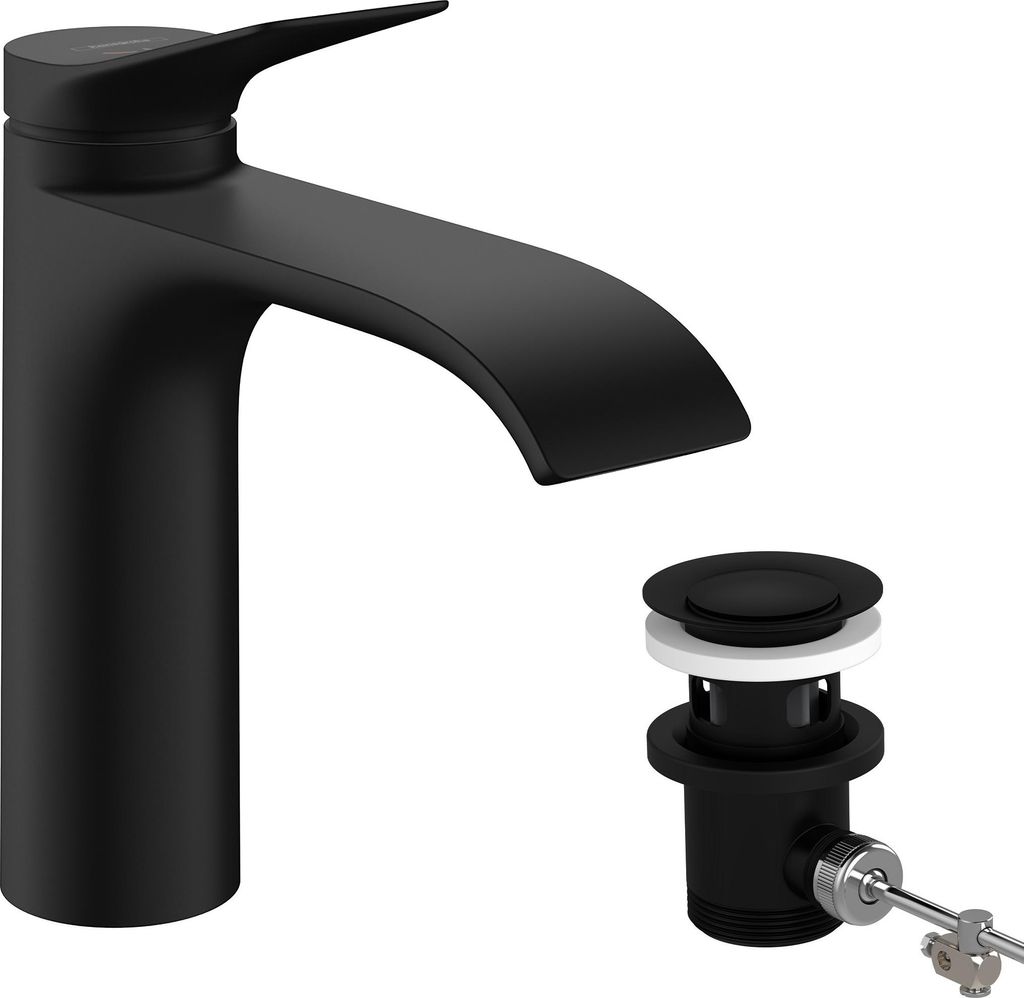 hansgrohe Vivenis Einhebel-Waschtischarmatur 110 mit Zugstangen-Ablaufgarnitur, Ausladung 146mm, CoolStart, 75023670
