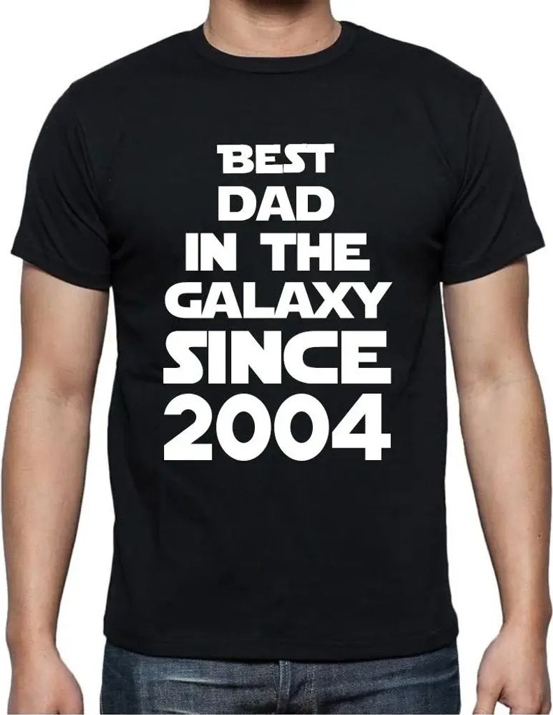 Herren Grafik T-Shirt Bester Vater der Galaxis seit 2004 – Best Dad in the Galaxy Since 2004 – Geschenk 20. Geburtstag Jahrestag 20 Jahre Jubil...