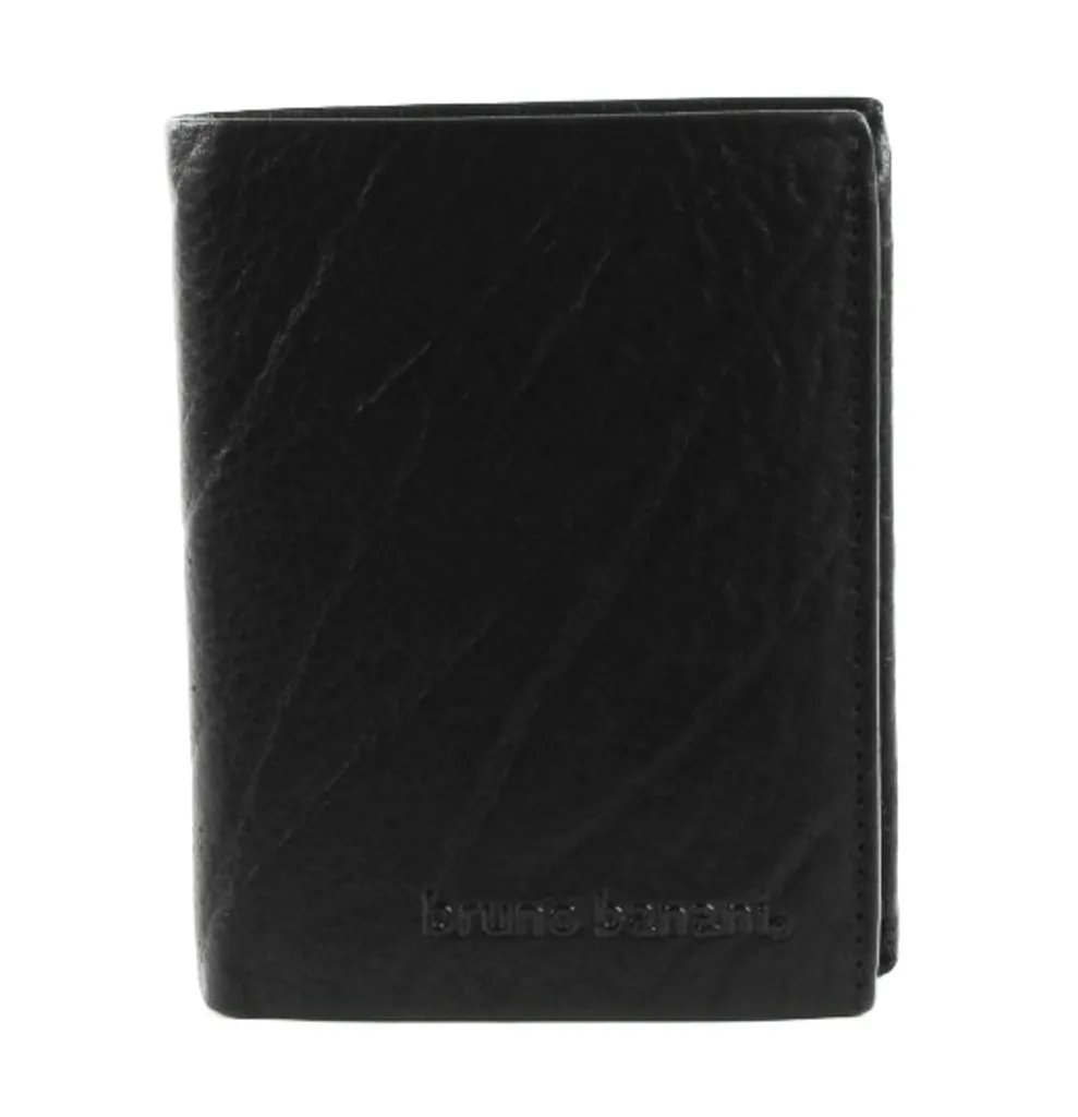 Bruno Banani Africa Wallet Nero: Portafoglio Uomo Pelle Pregiata