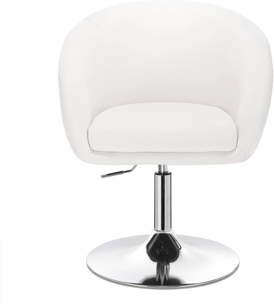 WOLTU BH24ws-1 Barsessel Cocktailsessel, stufenlose Höhenverstellung, verchromter Stahl, Kunstleder