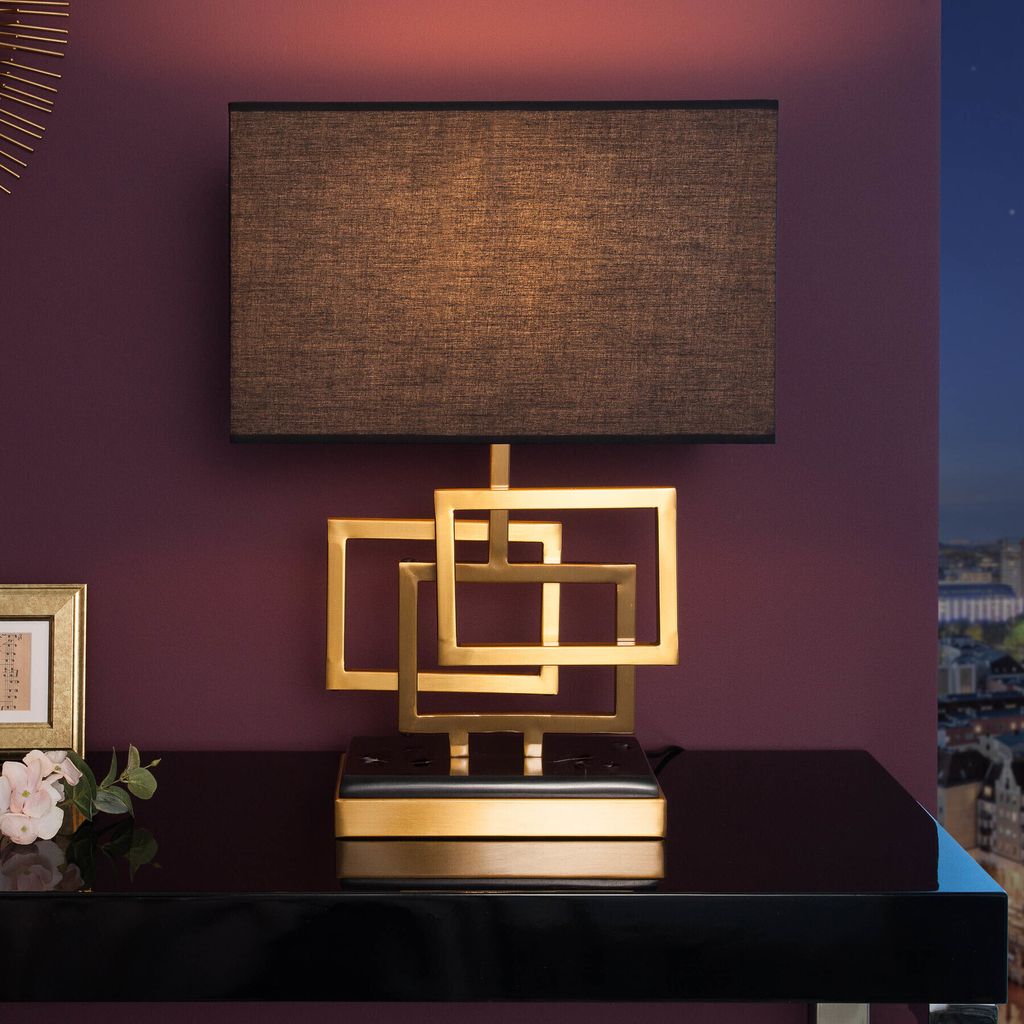 riess-ambiente Moderne Tischleuchte ATLANTIS 56cm gold Produktbild 