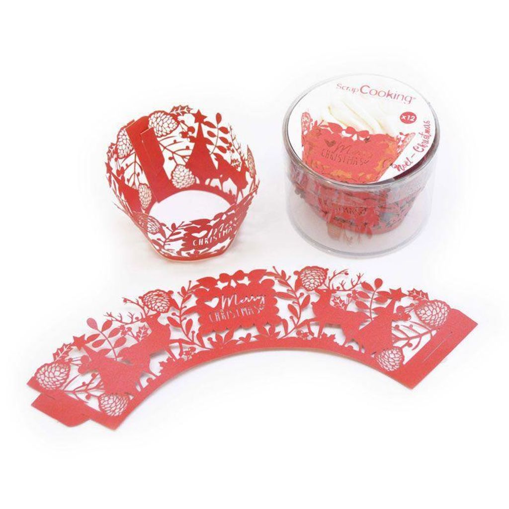 12 Cupcake-Konturen - Weihnachten