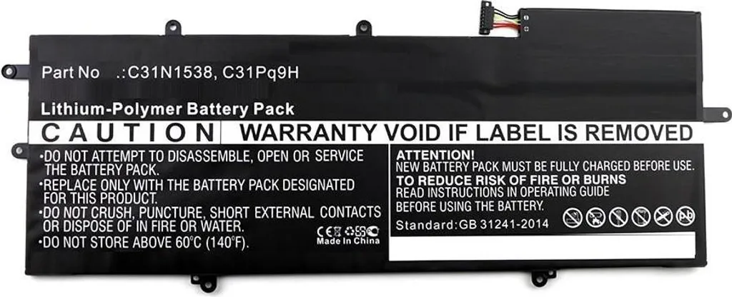 Batterie Ordinateur Portable pour ASUS Q324UA de 55,4 Wh CoreParts Noir