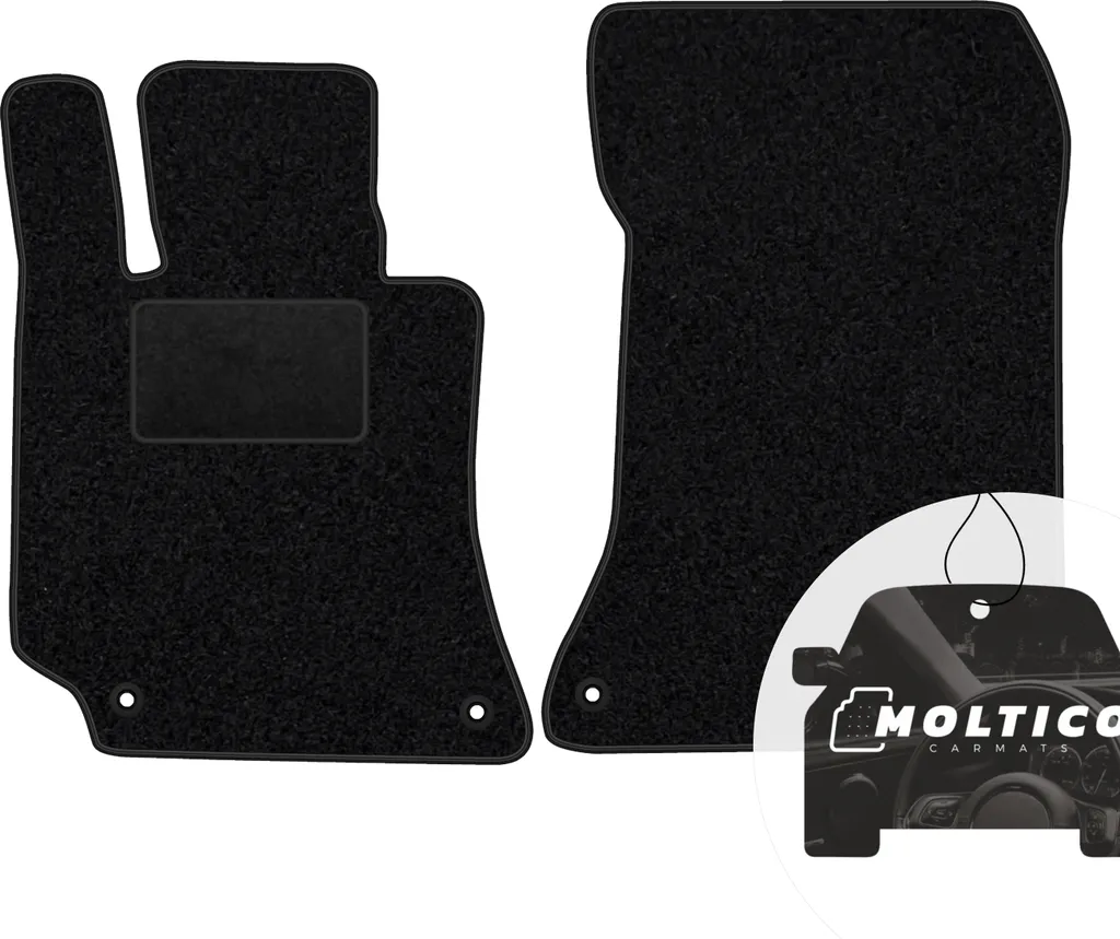 Tappetini Neri in Velluto moto-MOLTICO Mercedes CLS 2010-2018